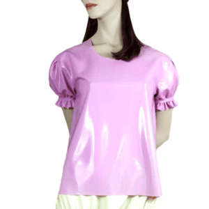 Latex Shirt mit Puffärmel