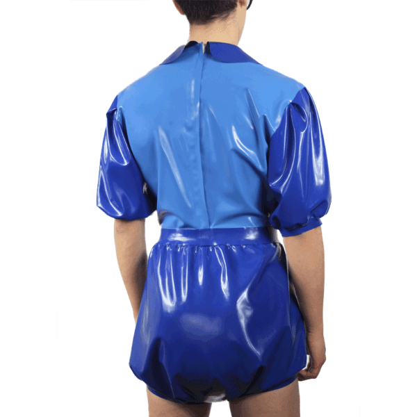 latex playsuit rear