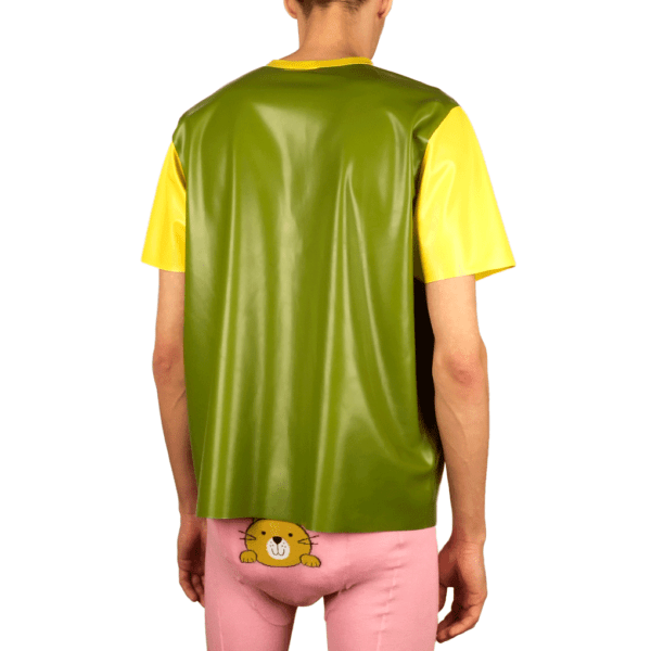 Two tone latex t shirt rear