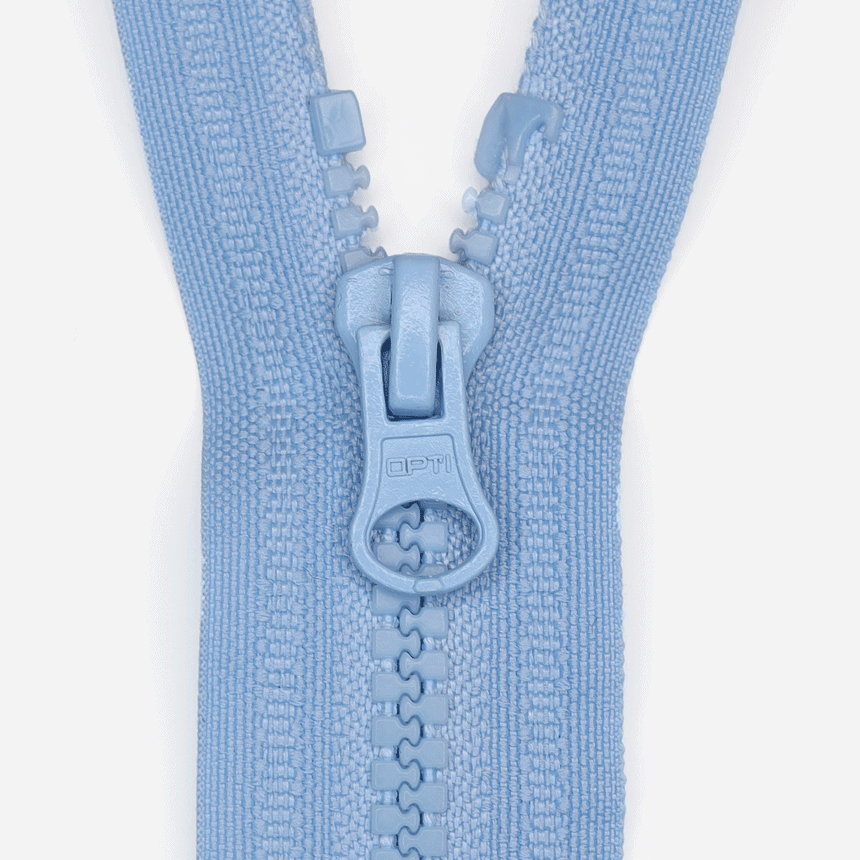 zipper hellblau