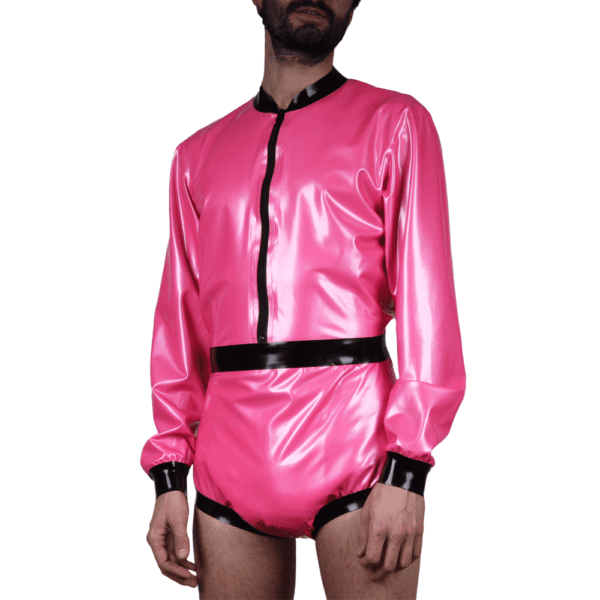 langärmliger latex Windelanzug